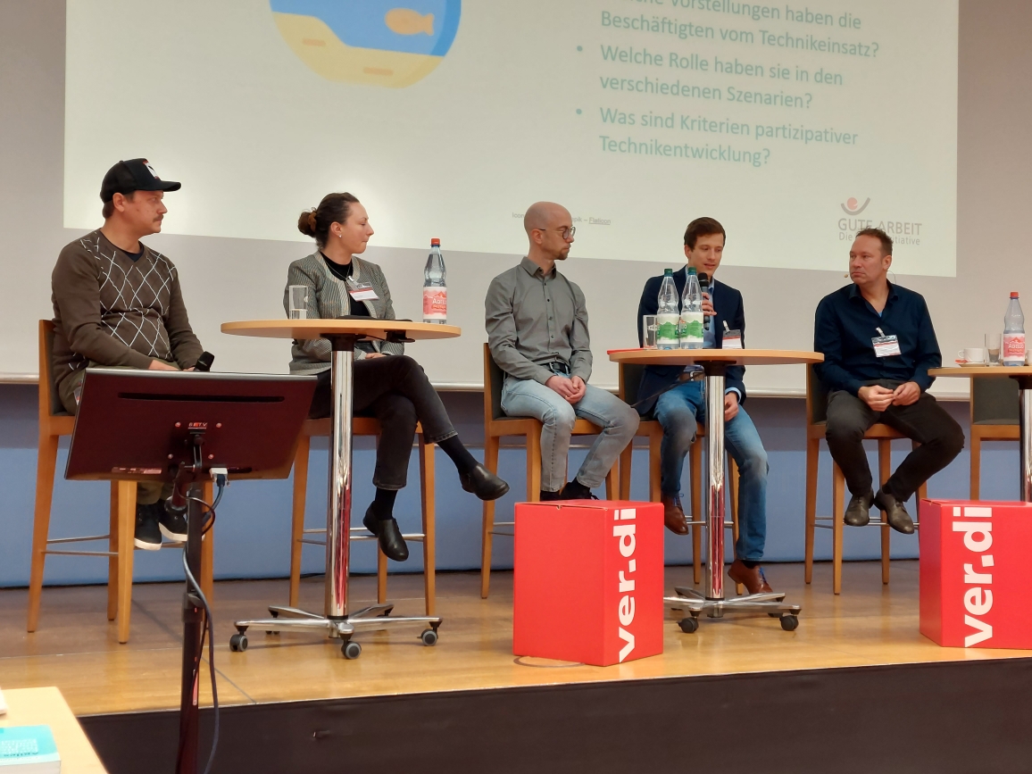 verweist auf: Dokumentation der Tagung „Arbeiten mit Menschen – Interaktionsarbeit humanisieren“ InWiGe bei der fünften Veranstaltung der ver.di-Reihe „Arbeiten mit Menschen – Interaktionsarbeit humanisieren“ (verweist auf: Dokumentation der Tagung „Arbeiten mit Menschen – Interaktionsarbeit humanisieren“)