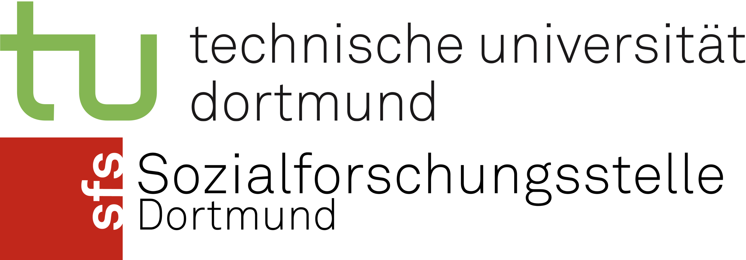 Logo sfs und TU Dortmund